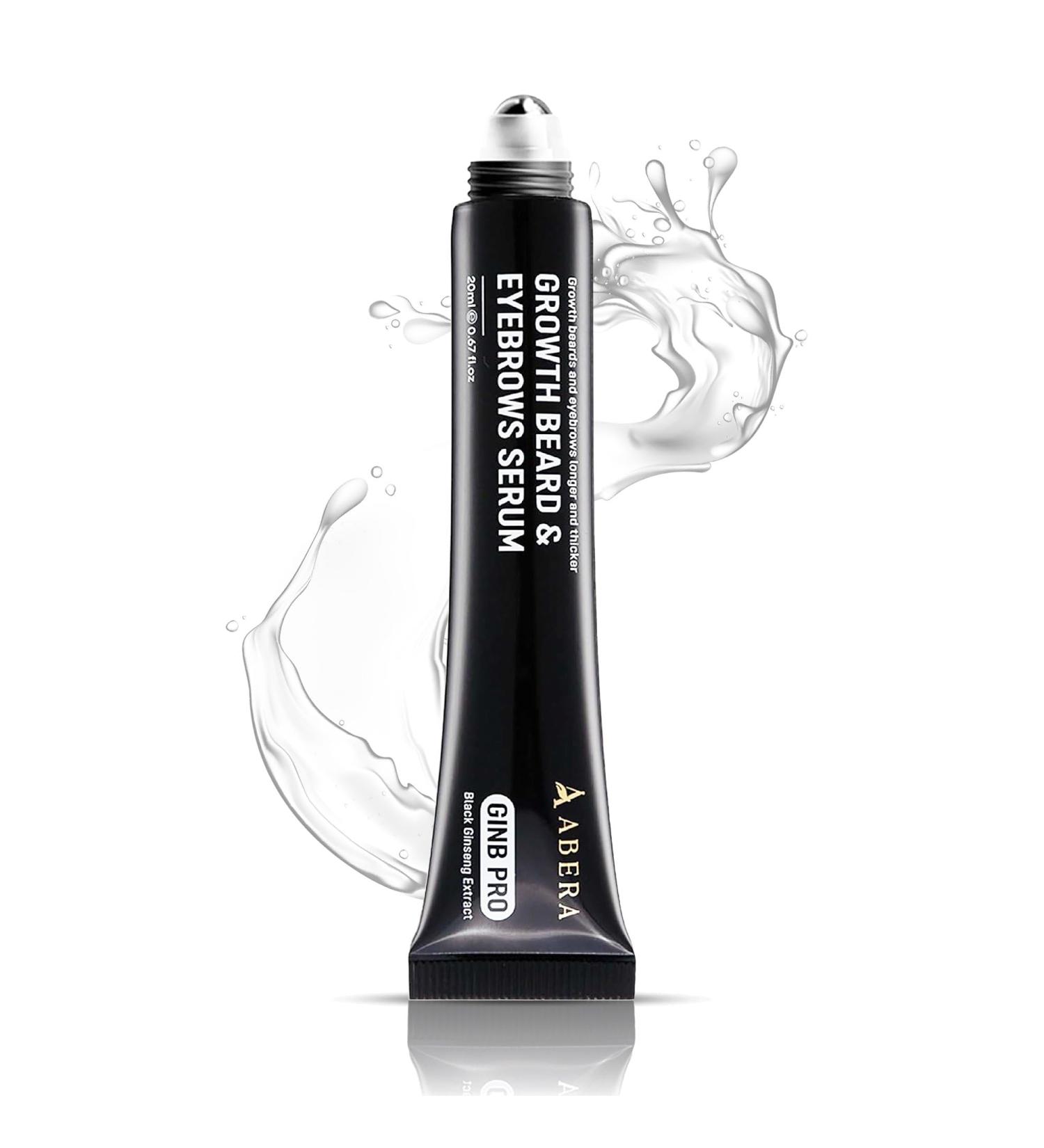 Abera Ginb Advanced Beard & Eyebrows Serum for Men | Biotin & Castor Oil for Thicker Beard Growth | Acetyl Tetrapeptide-3 | 0.67 fl oz - Buy Online on GoSupps.com