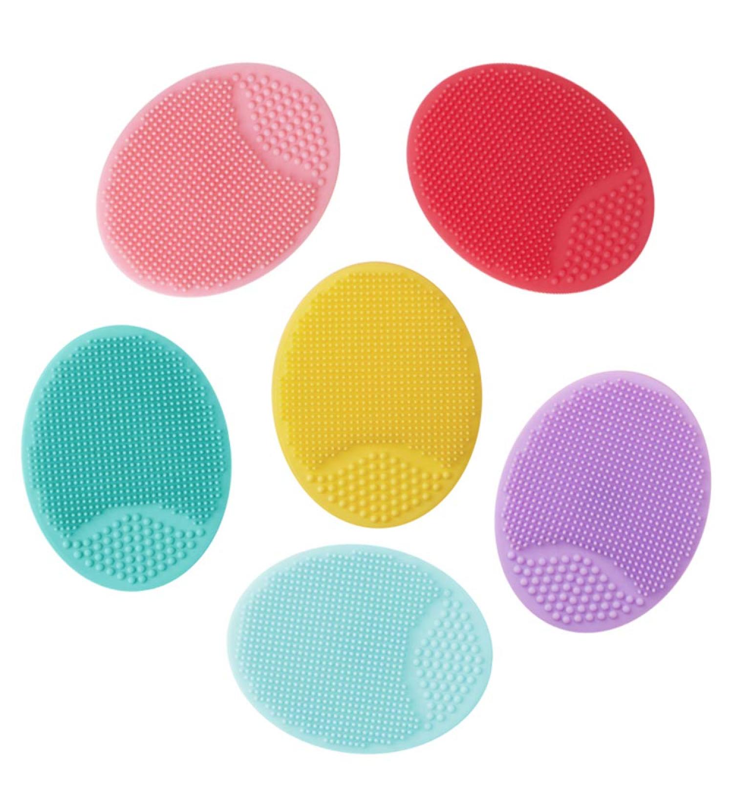 Benkeg Facial Brush - 4Pcs Facial Brush Silicone Cleansing Pad Pore Cleansing Pad Acne Removal Facial Brush Baby Shower Tool Brush Random Colors - Buy Online on GoSupps.com