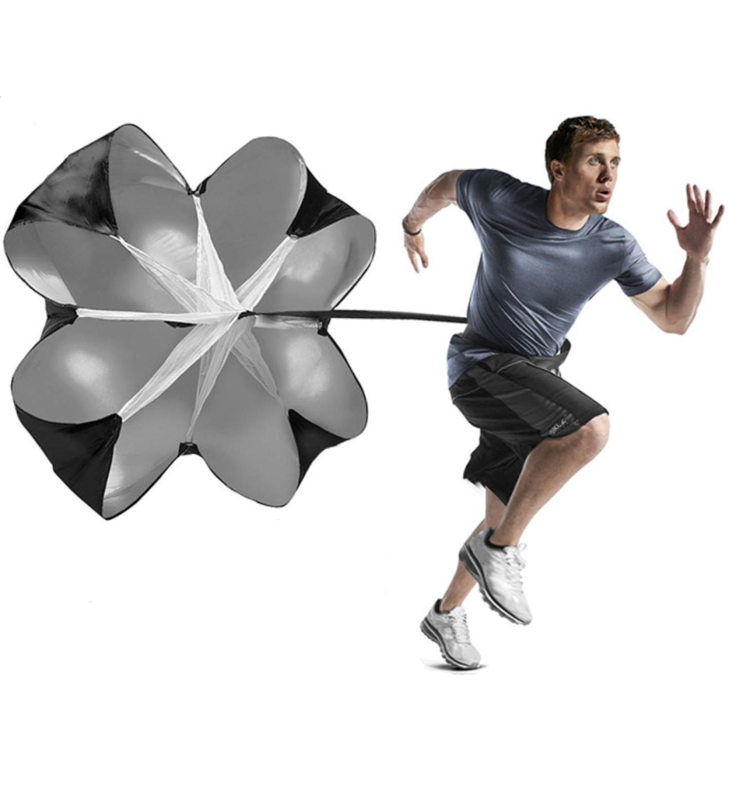 MioCloth 57 Running Speed Chute Resistance Parachute for Core Training & Power Sprint Soccer - Black - Buy Online on GoSupps.com