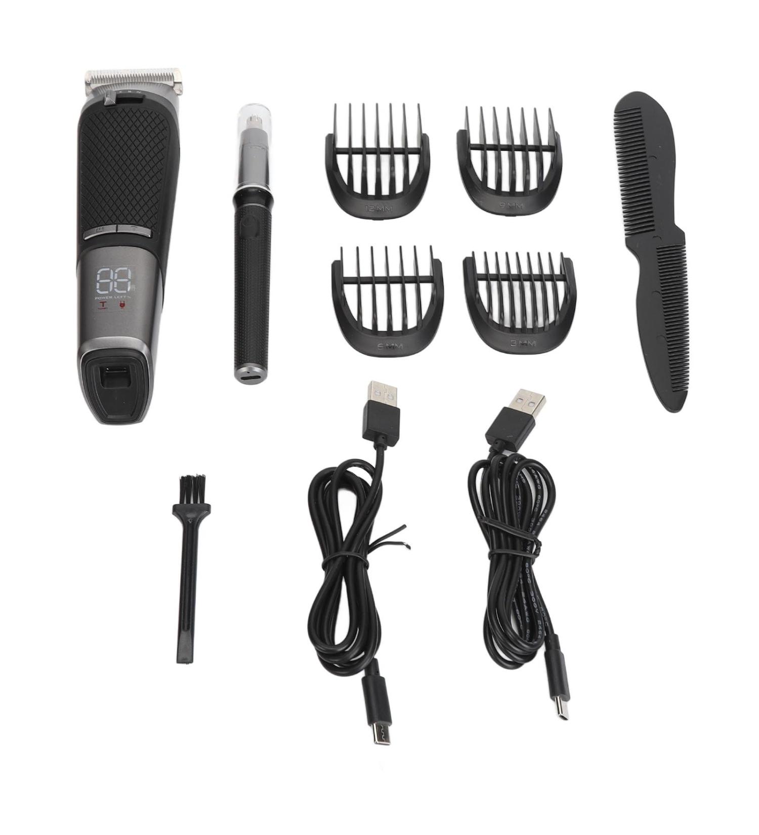 Men's Electric Hair Clippers Set | Frequency Conversion 2-Speed Hair Trimmer & Nose Trimmer | Portable Low Noise for Salon Use - International Shipping Available - Buy Online on GoSupps.com