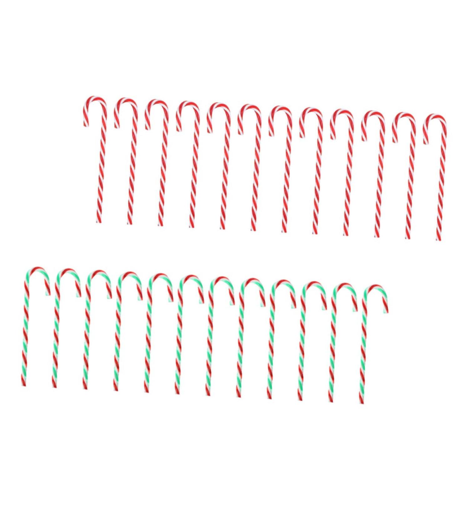 Zerodeko 24pcs Christmas Cane Ornament Red White Candy Cane Candy Crutch Pendants Christmas Utenciles Acrylic - Buy Online on GoSupps.com