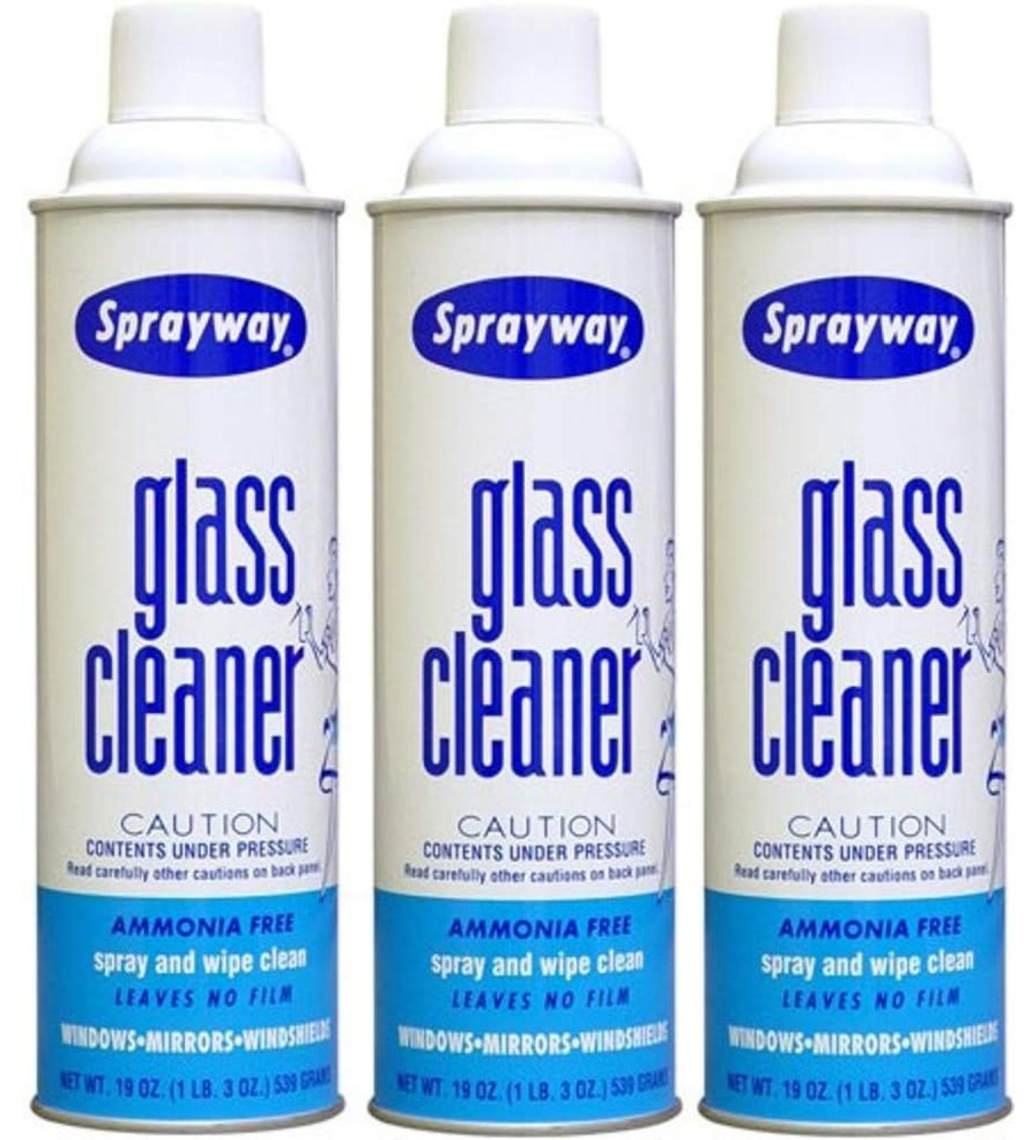 Sprayway Glass Cleaner - Pack of 3 Cans for Sparkling Clean Windows and Mirrors - Buy Online on GoSupps.com