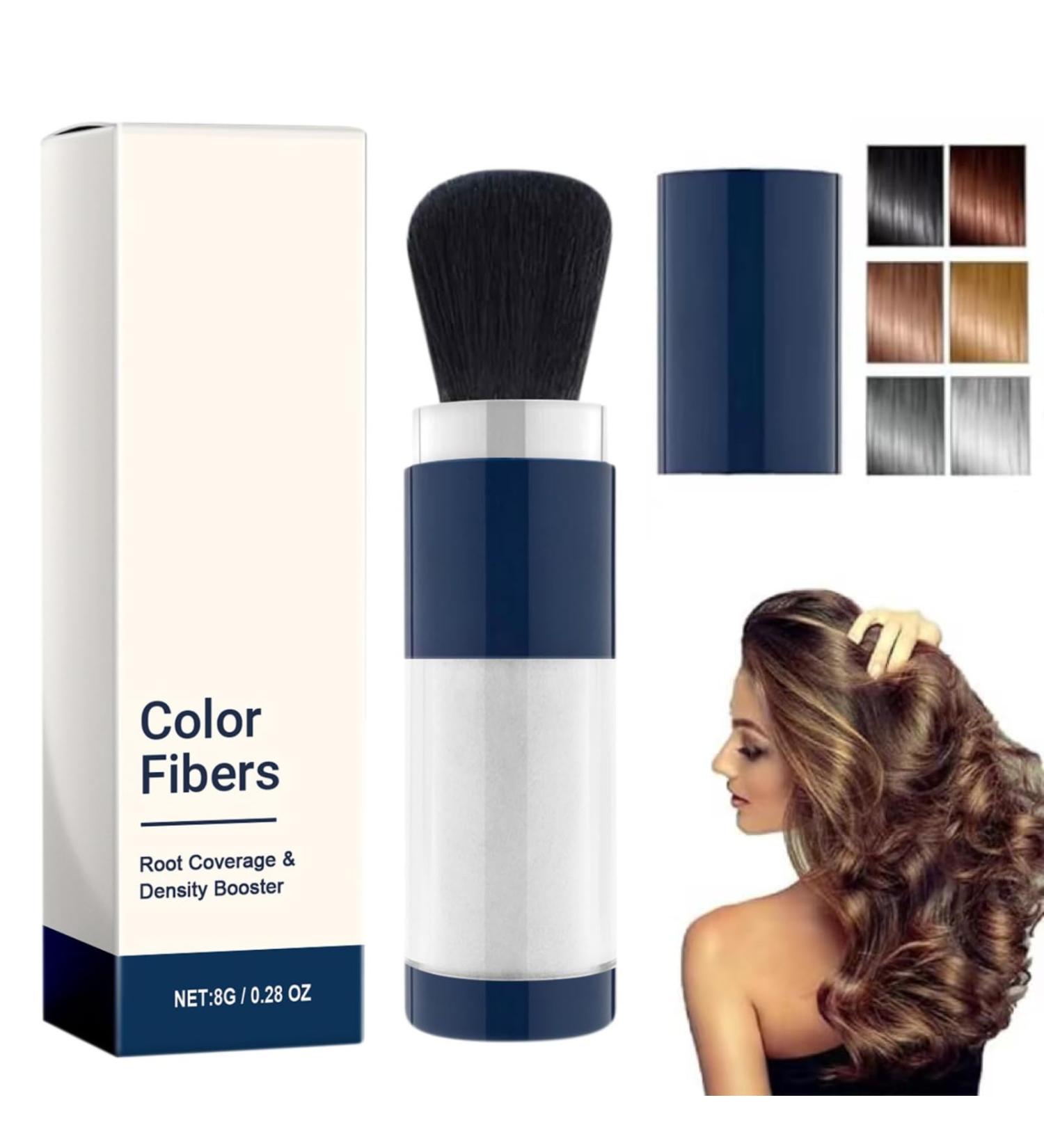 Supersize Color Fibers with Refill Set Colored Hair Thickener Hair Fibers for Men Women Temporary Hair Color for Root Touchup with Hair Thickening Powder Hair Fiber Powder (White) - Buy Online on GoSupps.com