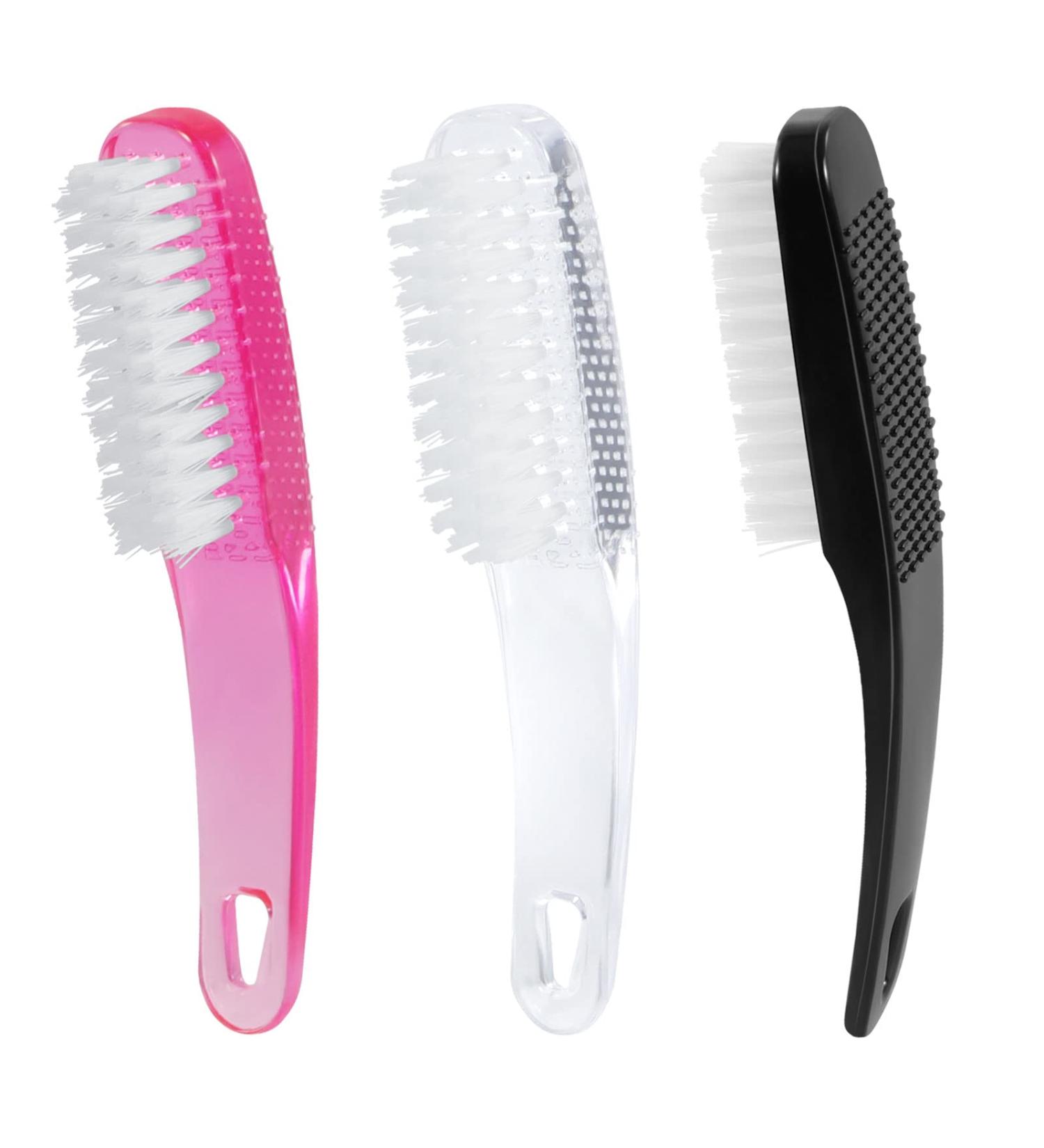 Raploy 3 Pcs Nail Brush Set for Fingernail and Toenail Cleaning - Curved Handle Grip, Pedicure Brushes for Men and Women - Buy Online on GoSupps.com