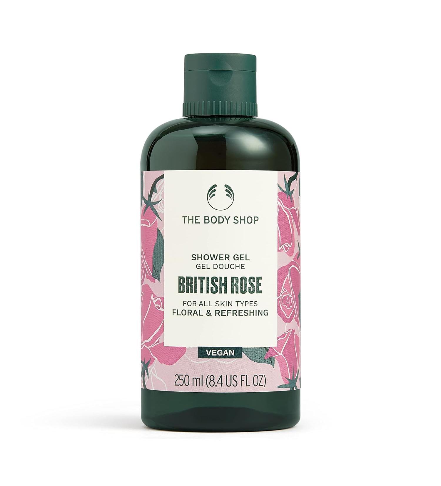Buy The Body Shop Vegan British Rose Shower Gel 250 ML - Gentle Cleansing & Refreshing for All Skin Types | International Shipping Available - Buy Online on GoSupps.com