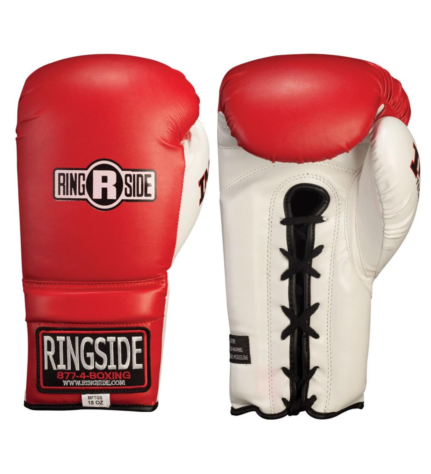 Lace IMF Tech Training Gloves 14oz Red by Ringside - High Quality Boxing Gear - Buy Online on GoSupps.com