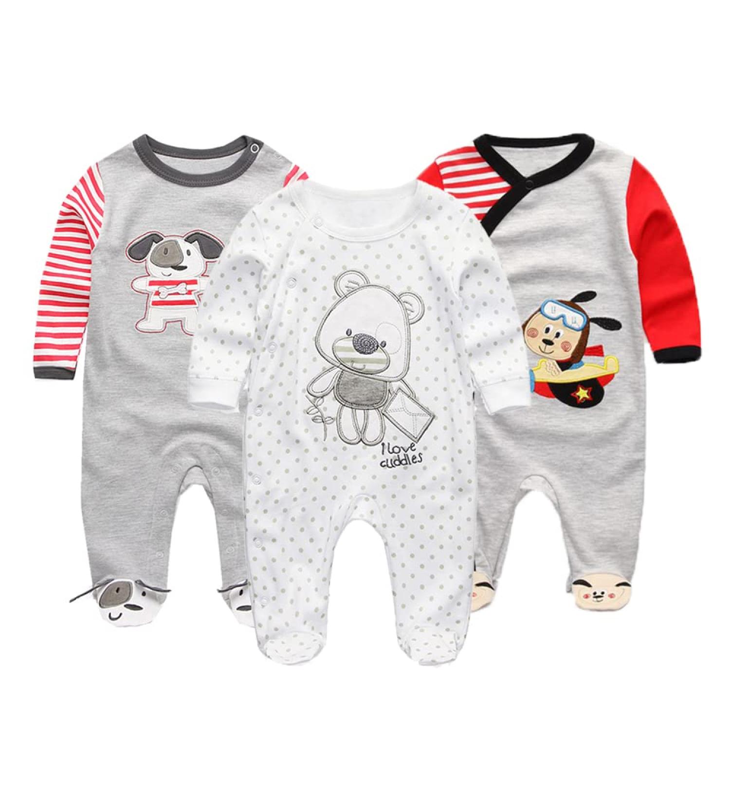 MAMIMAKA Baby Grow Onesies Cotton Footed Pajamas 9-12 Months - Color7 - Buy Online on GoSupps.com