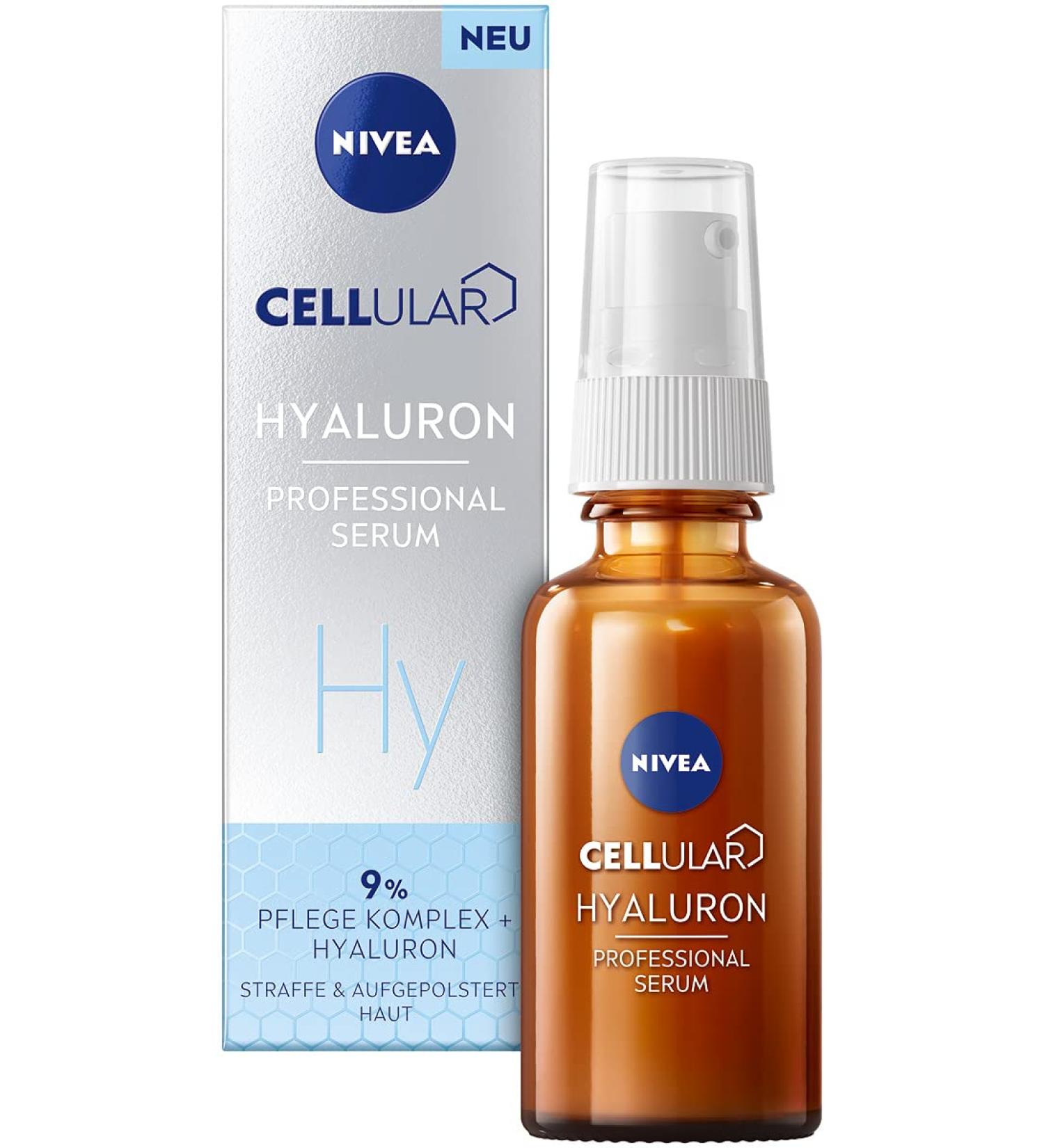 NIVEA Hyaluron Serum (30 ml) moisturizing hyaluron serum anti-wrinkle serum for a fresh and healthy complexion - Buy Online on GoSupps.com