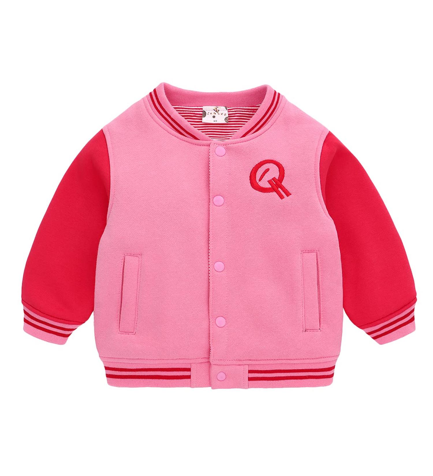 Famuka Baby Boys Girls Spring Jacket Kids Baseball Coat 12-18 Months - Pink - Buy Online on GoSupps.com