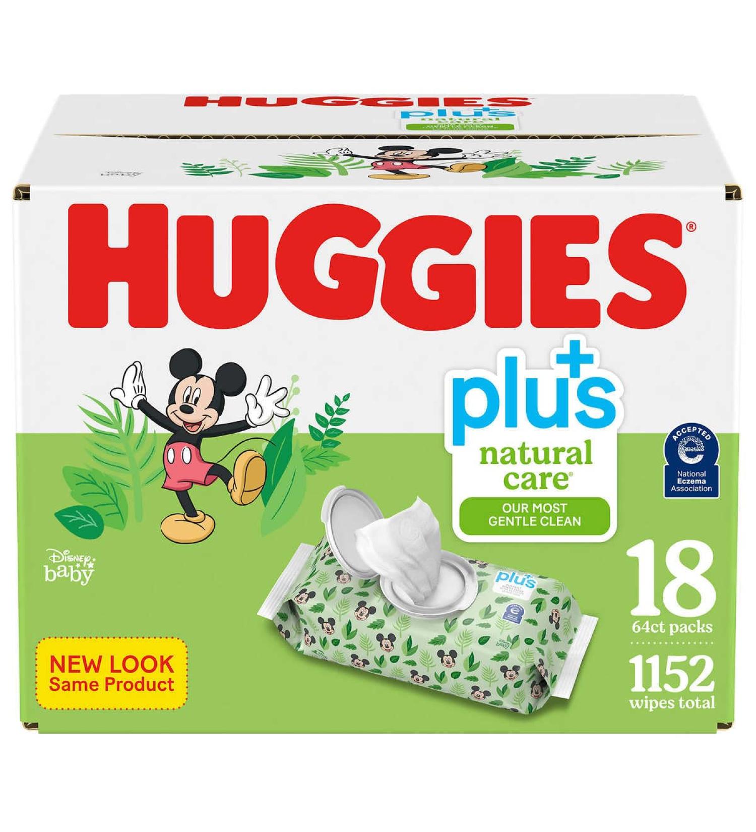 Huggies Natural Care Plus Baby Wipes (16.8 X 19.5 cm) - Buy Online on GoSupps.com