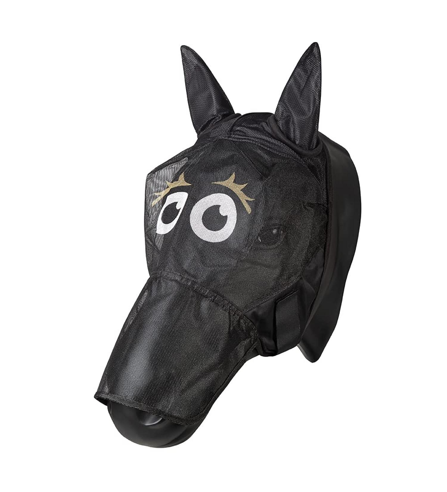 PFIFF 101013 Fly Mask with Motif for Horses | Premium Fly Protection | Black-Beige Pony/S - Shop Internationally - Buy Online on GoSupps.com