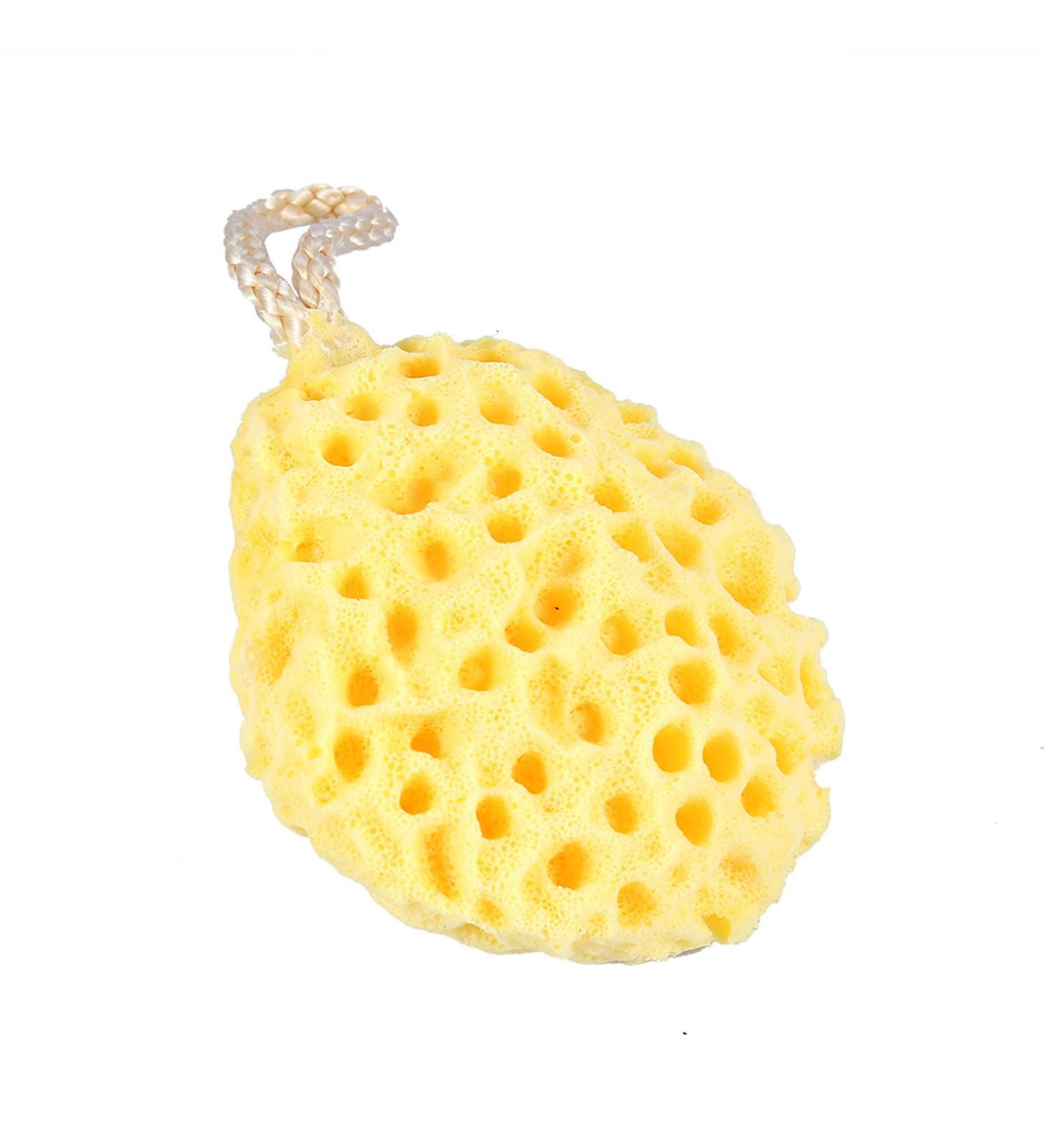 Shower Sponge Soft Hydrophilic Bath Sponge 4 Colors Beauty Soft Sponge Body Shower Spa Exfoliator Washing Cleansing Scrubber Bath Ball (Yellow) - Buy Online on GoSupps.com