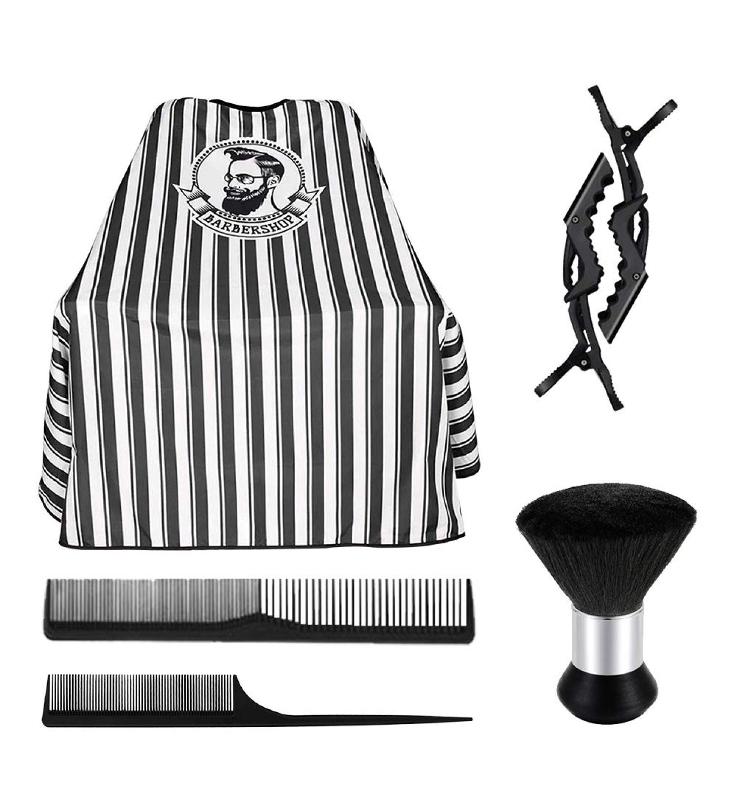 Hair Cutting Kits Barber Cape Professional Barber Salon Cape With Neck Duster Brush Hair Comb Hair Clips Waterproof And Stain Resistant Apron Cutting Hair Beard Hairdressing Polyester Cape One Size - Buy Online on GoSupps.com