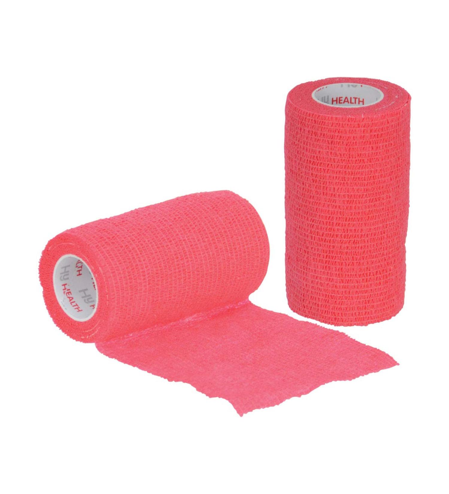 Sportwrap 10cm x 4.5cm Red cohesive Bandage Flexible Strong Bandage