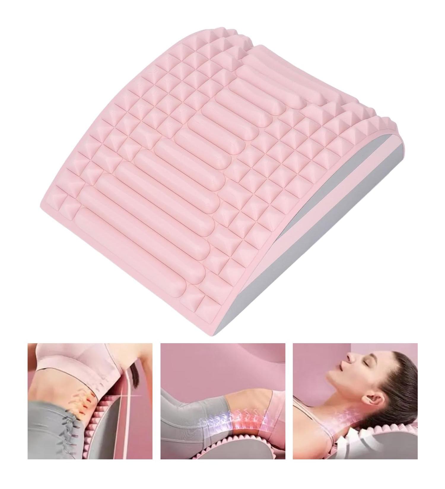 Refresh Neck & Back Extensor Pillow | Lumbar Spine Support & Stretcher (Pink) - International Shipping Available - Buy Online on GoSupps.com