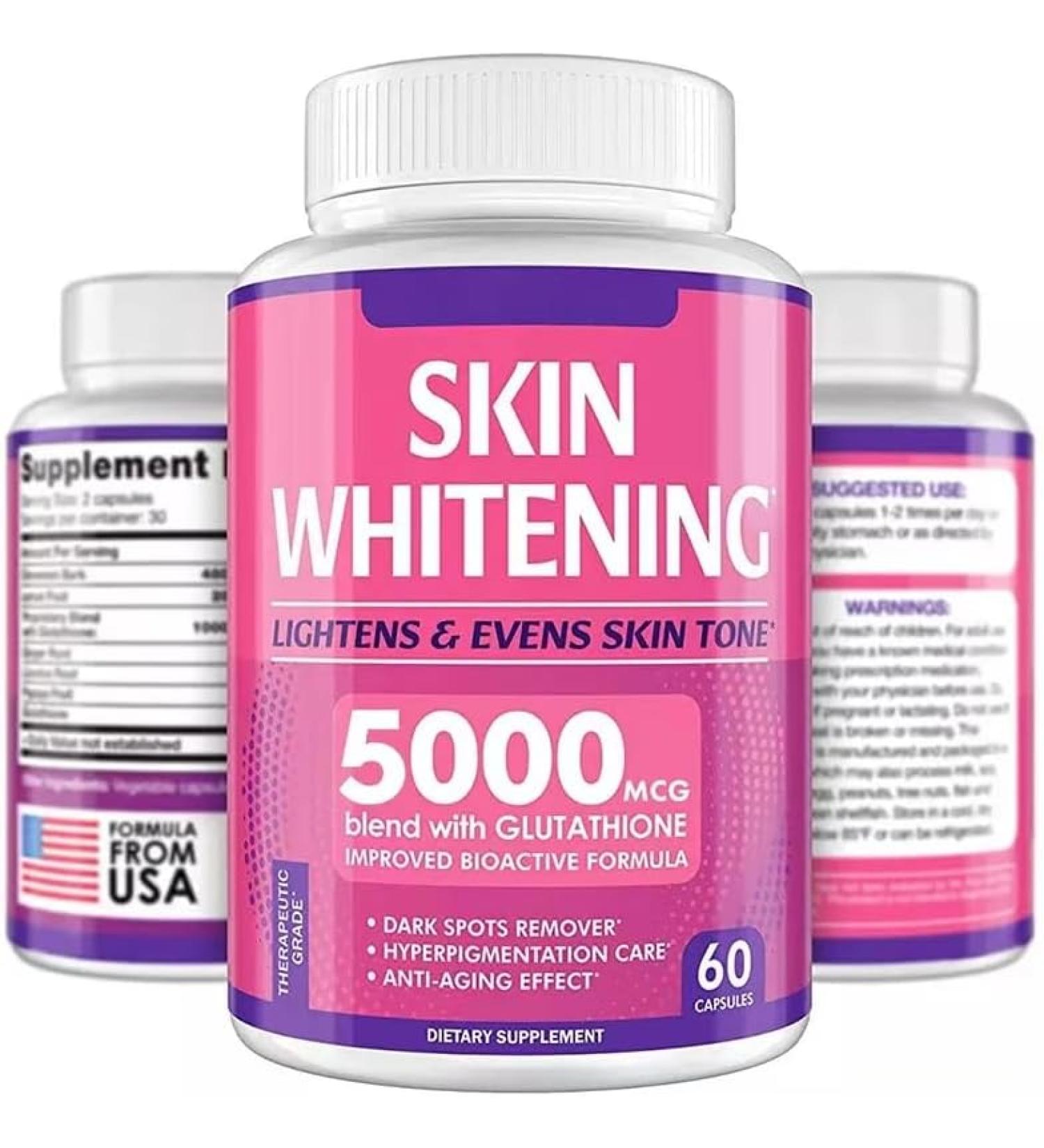 soleil collections Glutathione 5000mg - 60 Capsules - Buy Online on GoSupps.com