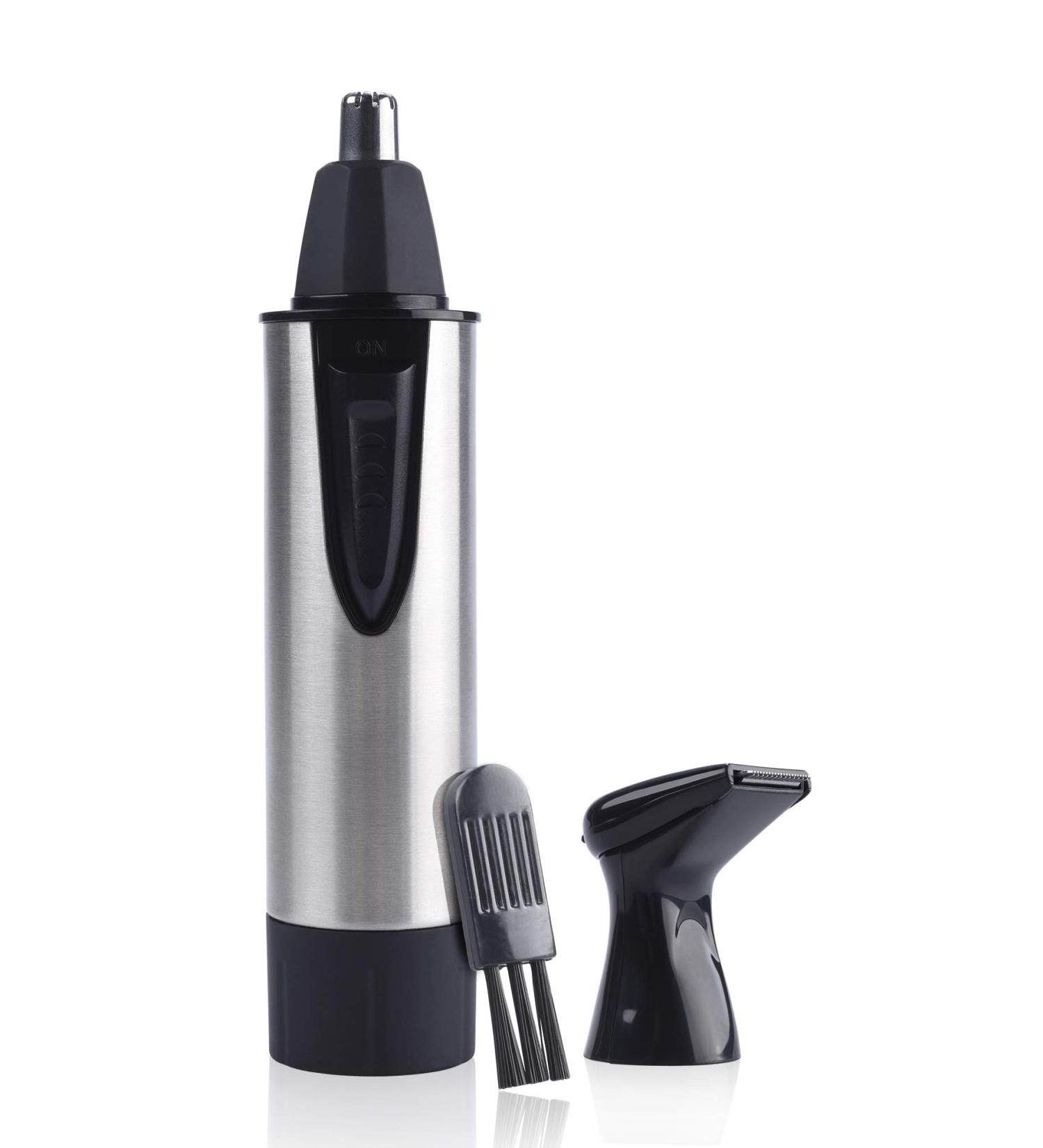Professional Heavy Duty Nose Ear & Facial Hair Trimmer - Stainless Steel Painless Battery-Operated - Dual Edge Blades for Men & Women (ROC64010 - Buy Online on GoSupps.com