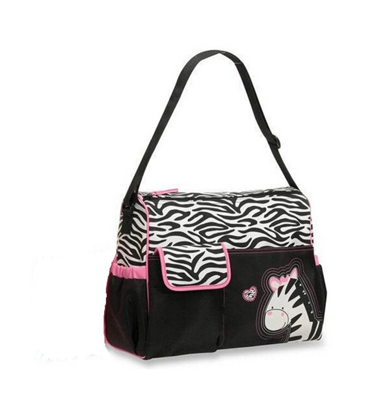 SODIAL(R) Multifunctional Baby Diaper Nappy Changing Bag Mommy Handbag Zebra Pattern