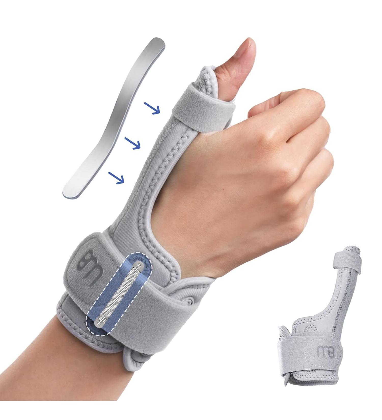 kichicho Thumb Brace Left and Right Wrist Support Orthosis Splint for Thumb Injuries Saddle Joint Universal Size - gray - Buy Online on GoSupps.com