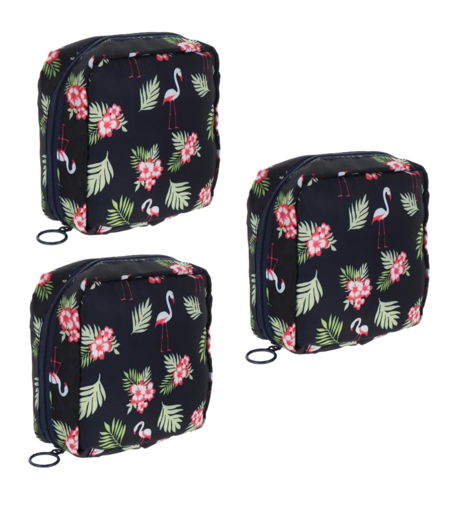 Gleavi 3-Piece Women's Storage Bags Set - Portable Oxford Cosmetic Cases for Bandages Tampons Money Exchange | Zippered Pouches in 3 Colors (13x13cm) - Buy Online on GoSupps.com