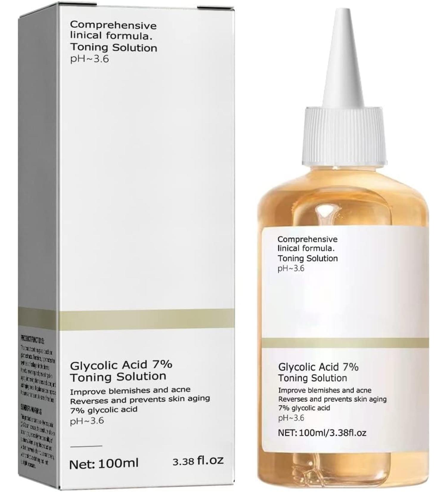 Glycolic Acid 7% Toning Solution - Exfoliate, Brighten, and Rejuvenate Skin | 100ml - Buy Online on GoSupps.com