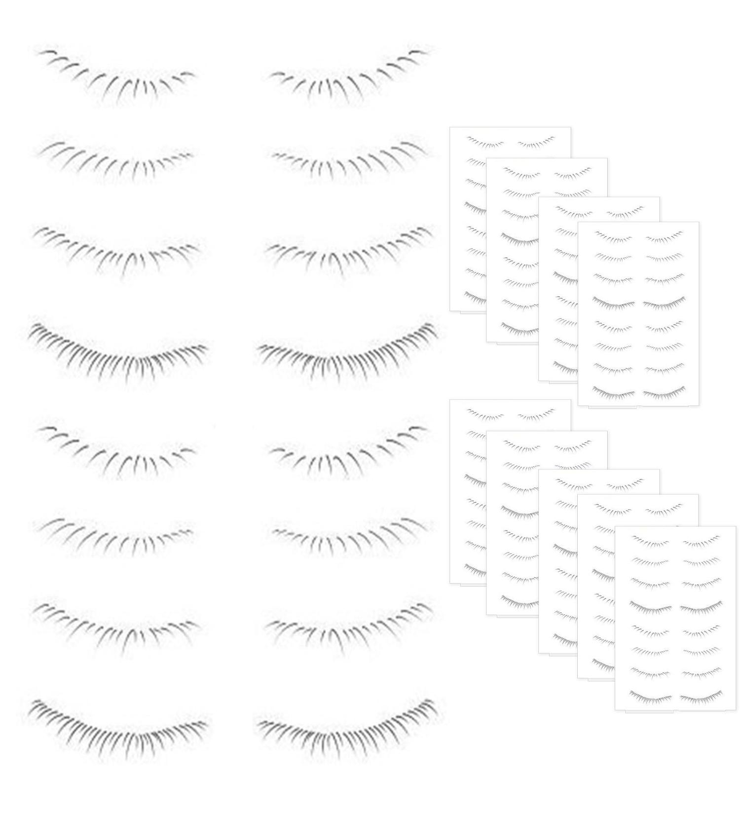 Bottom Lashes Eye Stickers Eye Lash Glue Strong Lower Eyelashes 10 Sheet Disposable Waterproof Sweatproof Eyelash Stickers Simulation Cute Natural Bottom Lashes For Woman Girls TYPE 2 - Buy Online on GoSupps.com