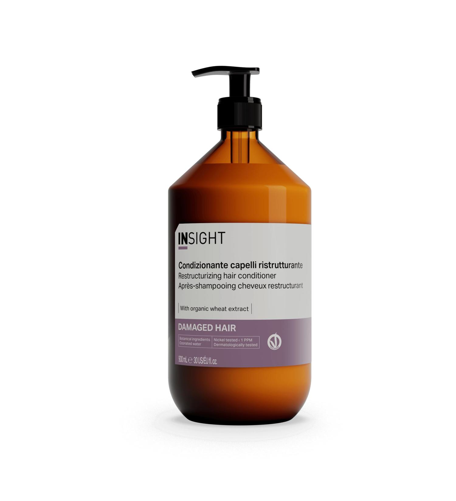 Insight Professional Insight Restructuring Hair Rinse 900 ml rich conditioner for treating damaged and chemically stressed hair glass packaging