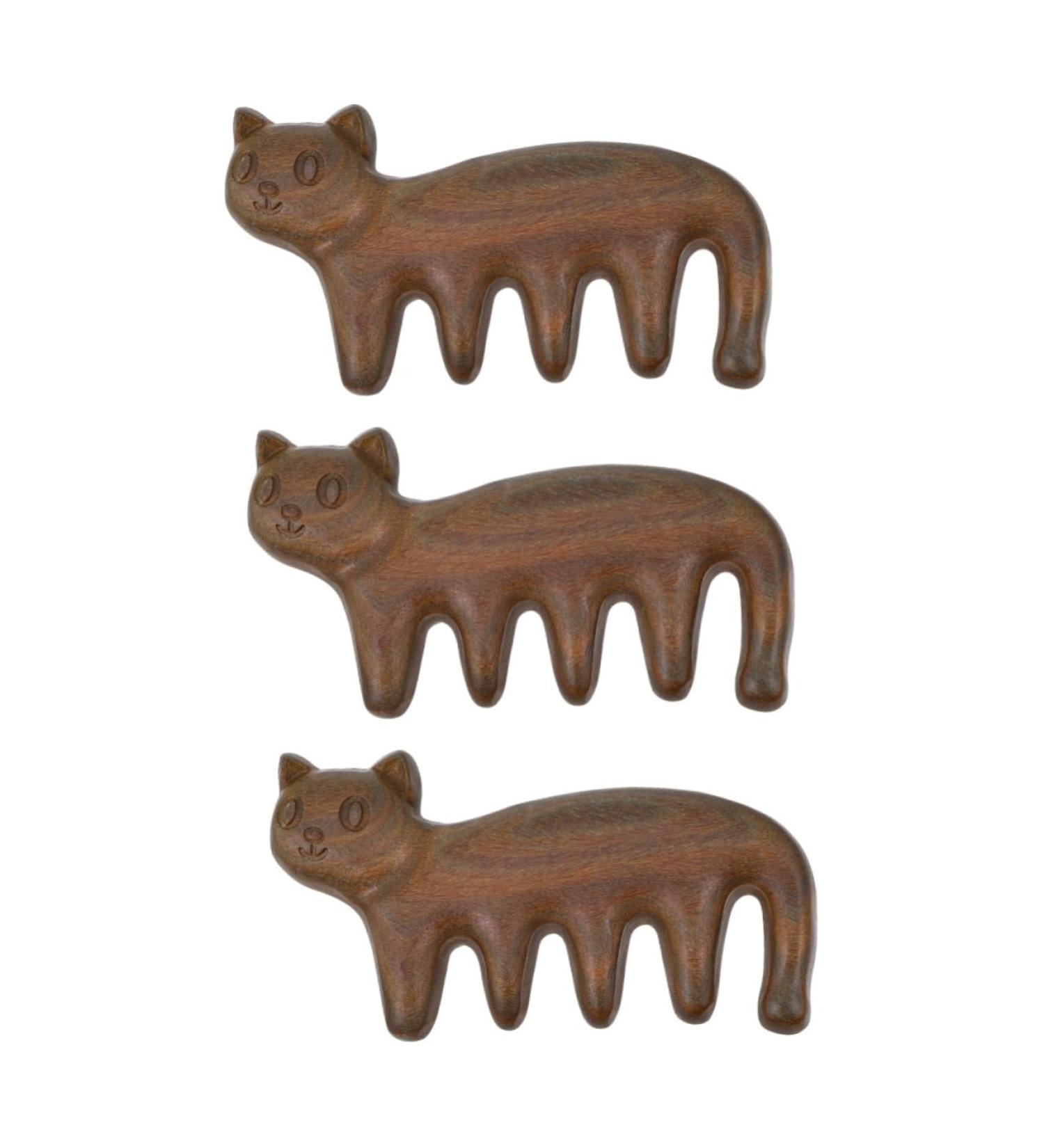 CLISPEED 3 Pcs Green Sandalwood Comb Massager Set | Kitten Hair Tool & Meridian Massage Comb | Ideal for Pet Grooming - Shop Now! - Buy Online on GoSupps.com