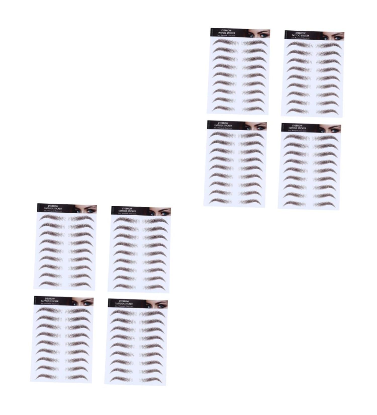 Beavorty 8 pcs eyebrow stickers waterproof makeup tattoo eyebrows Imitation Eyebrow cosmetic applique 3d - Buy Online on GoSupps.com