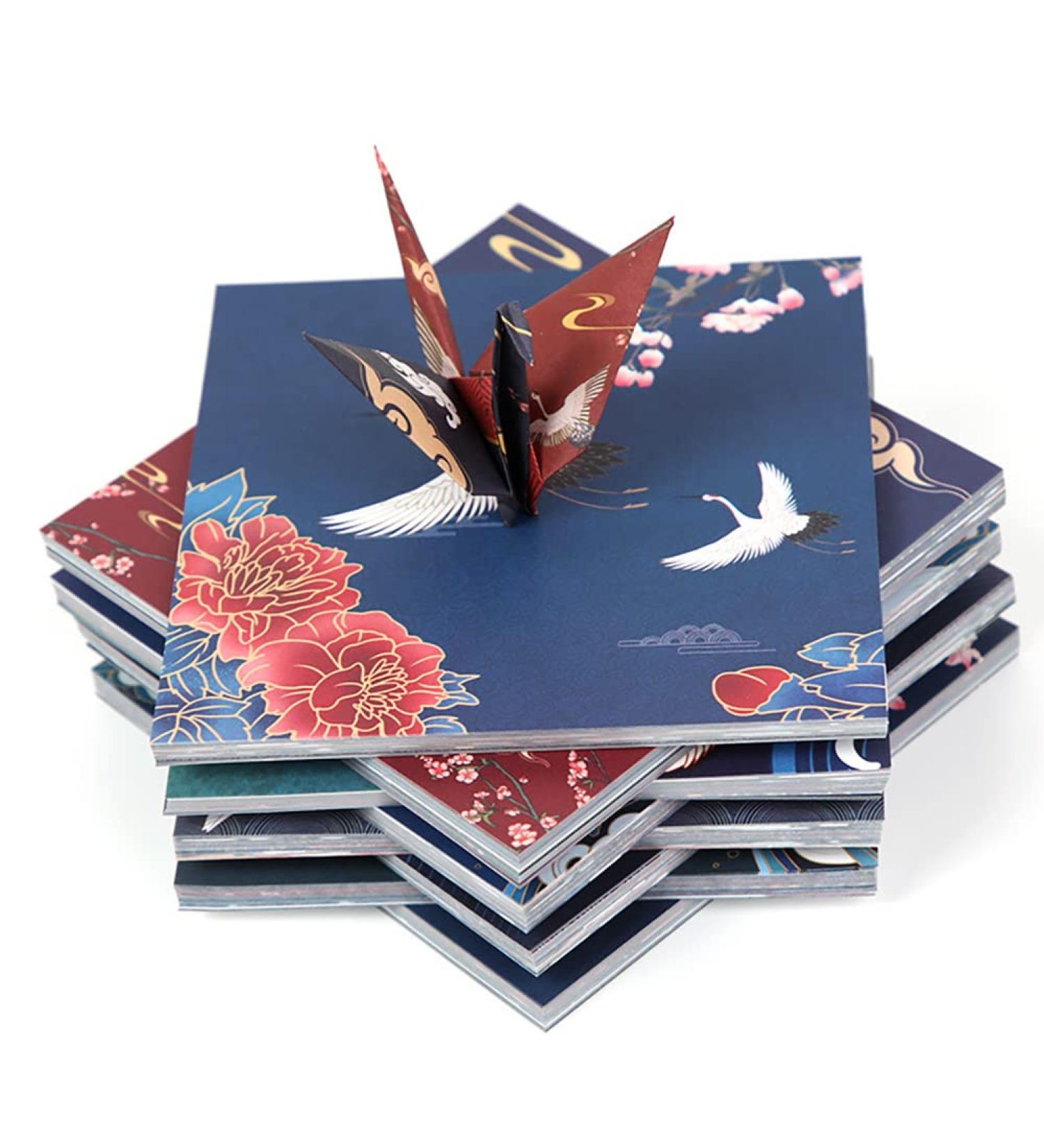 Origami Paper 70 Sheets 5.6 x 5.6 inch Chinese Style -12 Colors Traditional Patterns for Arts & Crafts | School Kids Projects - Buy Online on GoSupps.com