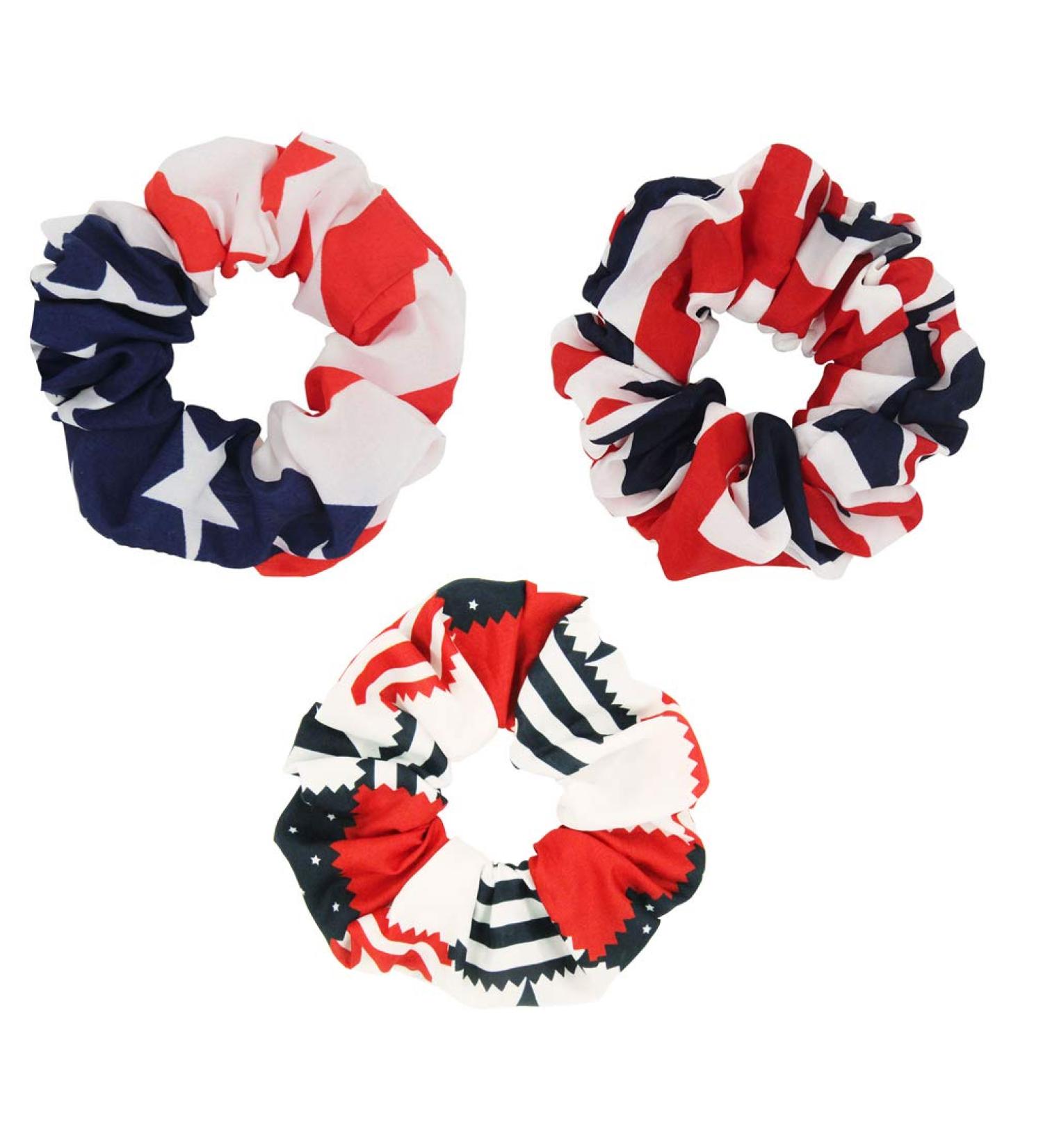 Patriotic 4th of July Hair Bands - Set of 3 Independence Day Hair Ties for National Day Decor - Buy Online on GoSupps.com