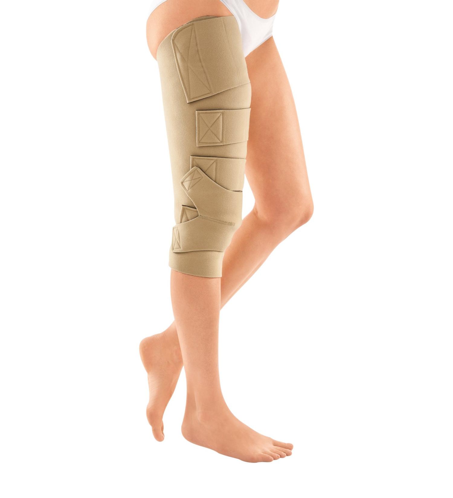 CircAid Juxtafit Essentials Upper Leg w/Knee Short Large Left Beige Large Beige