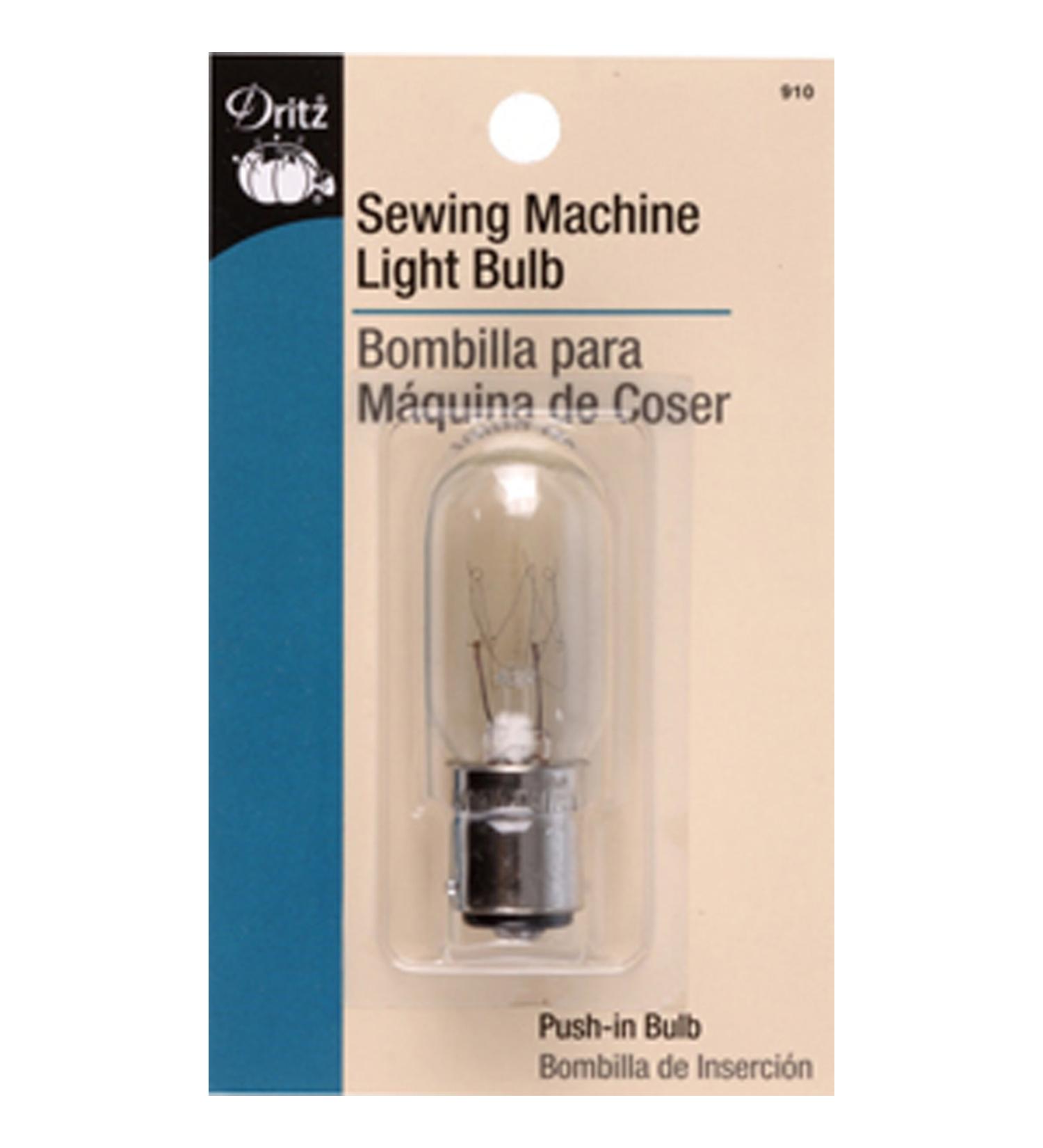 Dritz Sewing Machine Bayonet Base SIOC Light Bulb  1 Count (Pack of 1)  Clear Incandescent Push-In