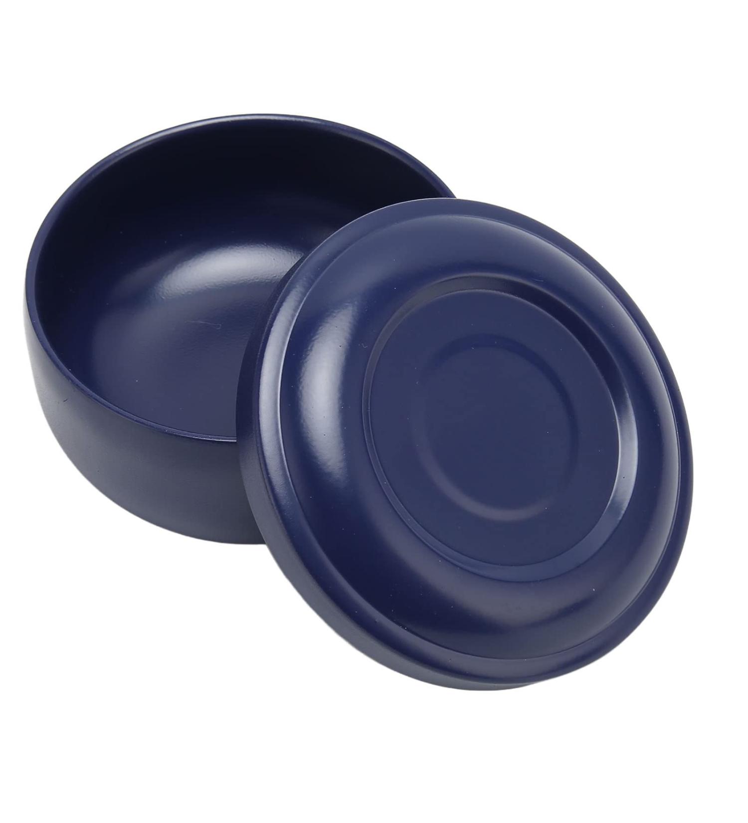 Men's Dark Blue Shaving Soap Peel - Wide Mouth Foaming Cup with Lid | Large Capacity Shaving Foam - Buy Online on GoSupps.com