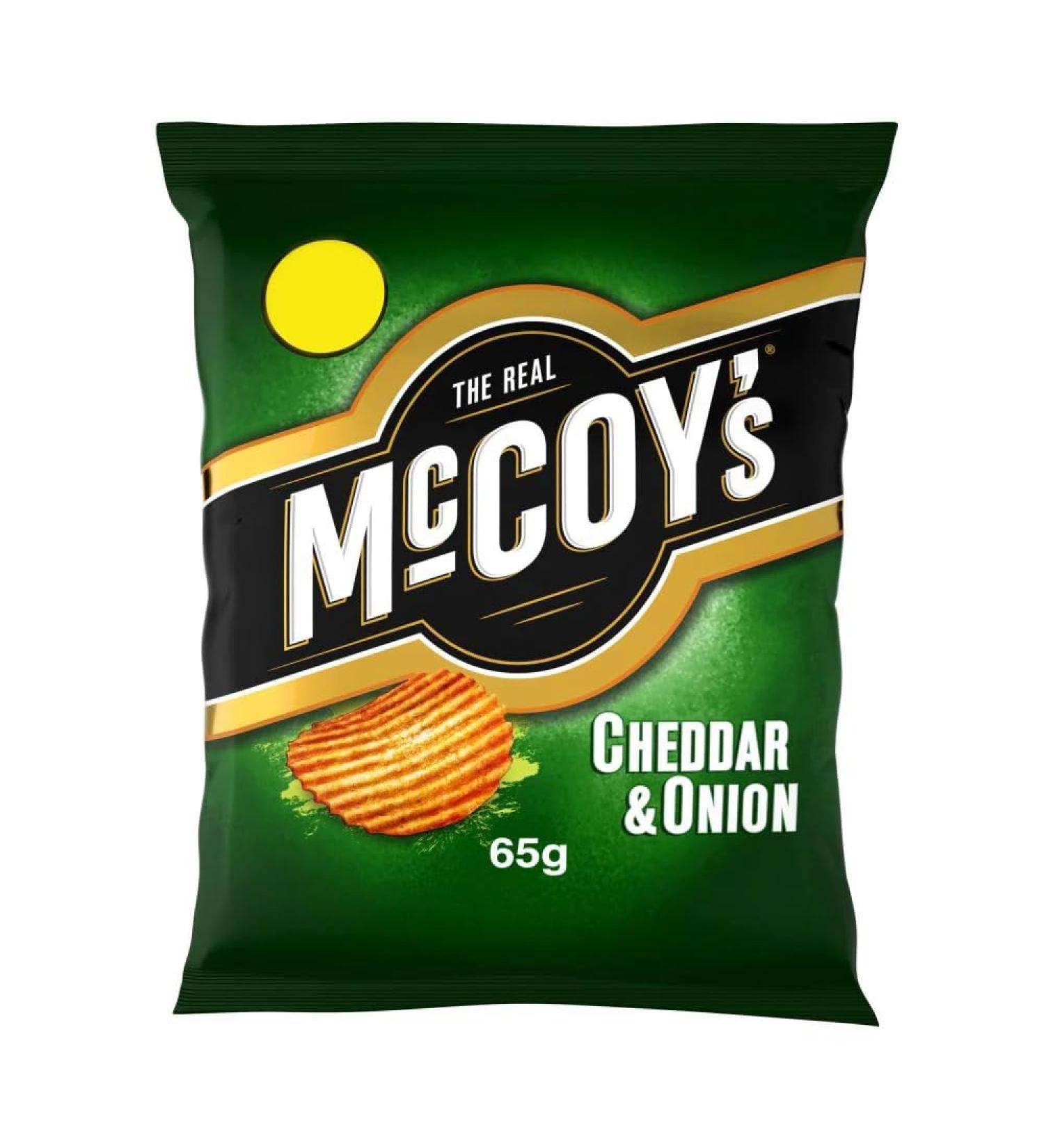 McCoy's Cheddar & Onion Sharing Crisps 65g-Food