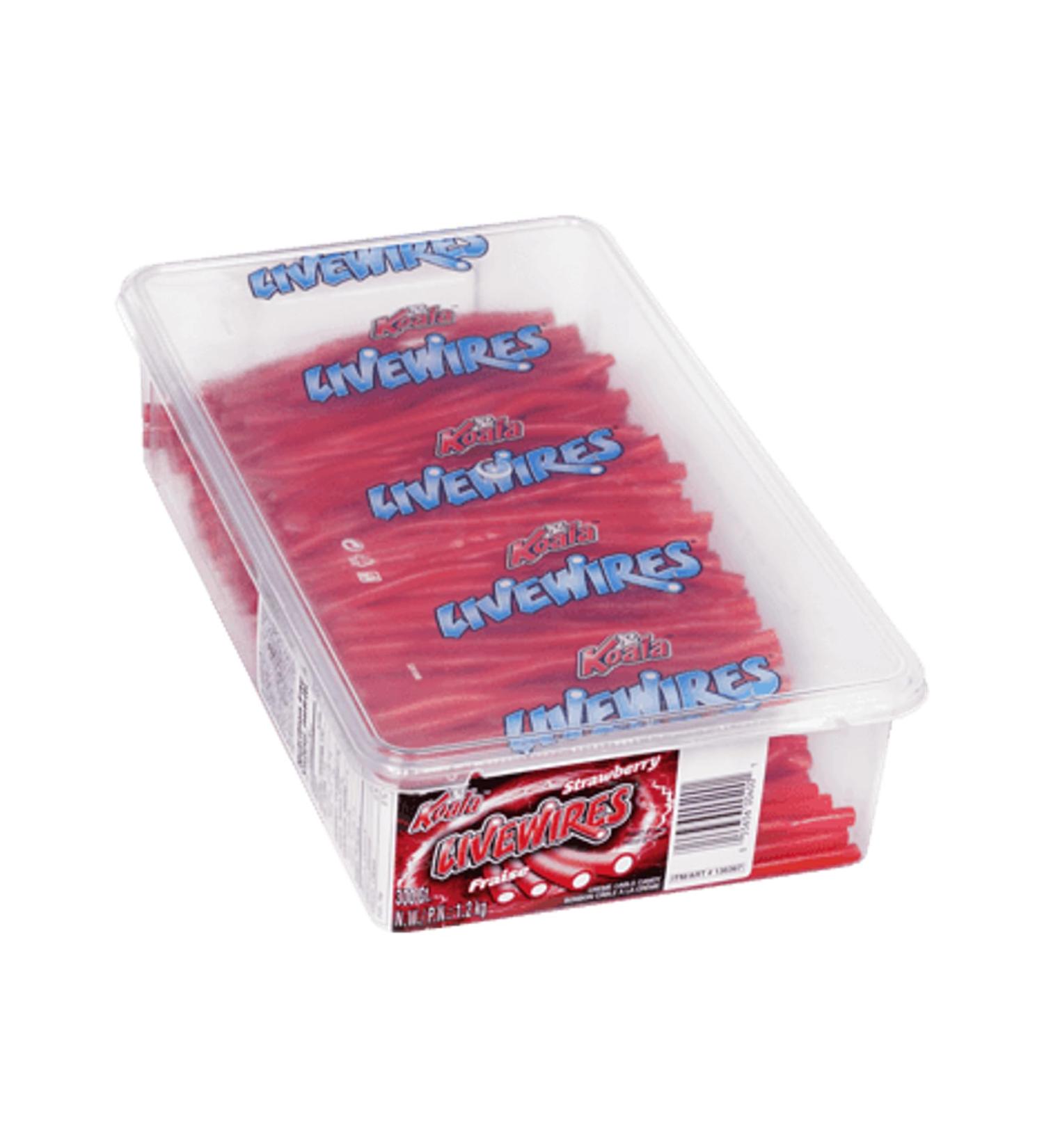 Koala - Livewires Strawberry Flavored Creme Filled Cable Candy 1.2KG - Buy Online on GoSupps.com