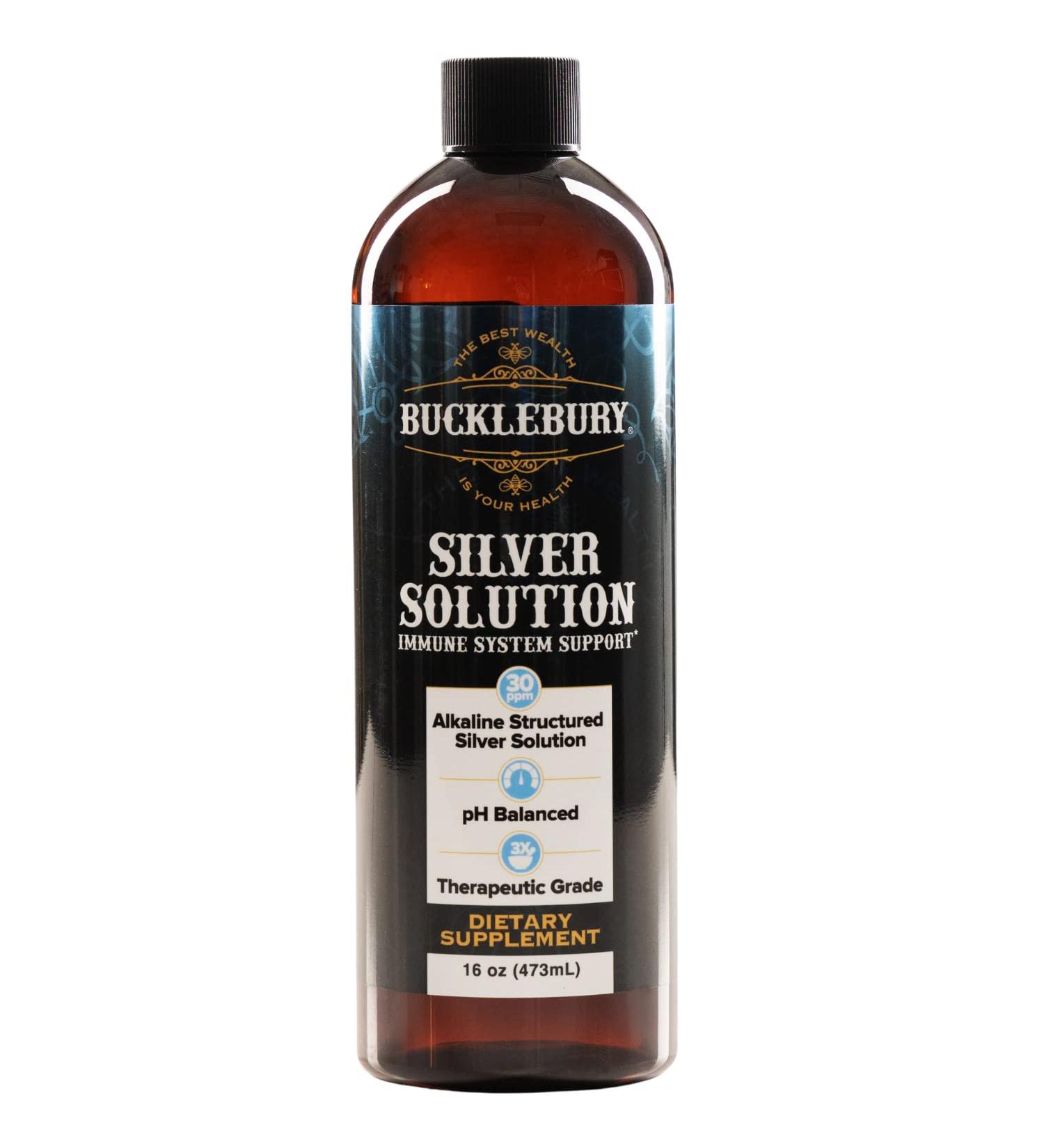 Buy Silver Solution pH Balanced Alkaline Liquid | Daily Immune Support | 16 oz Gluten Free - 30ppm - Buy Online on GoSupps.com