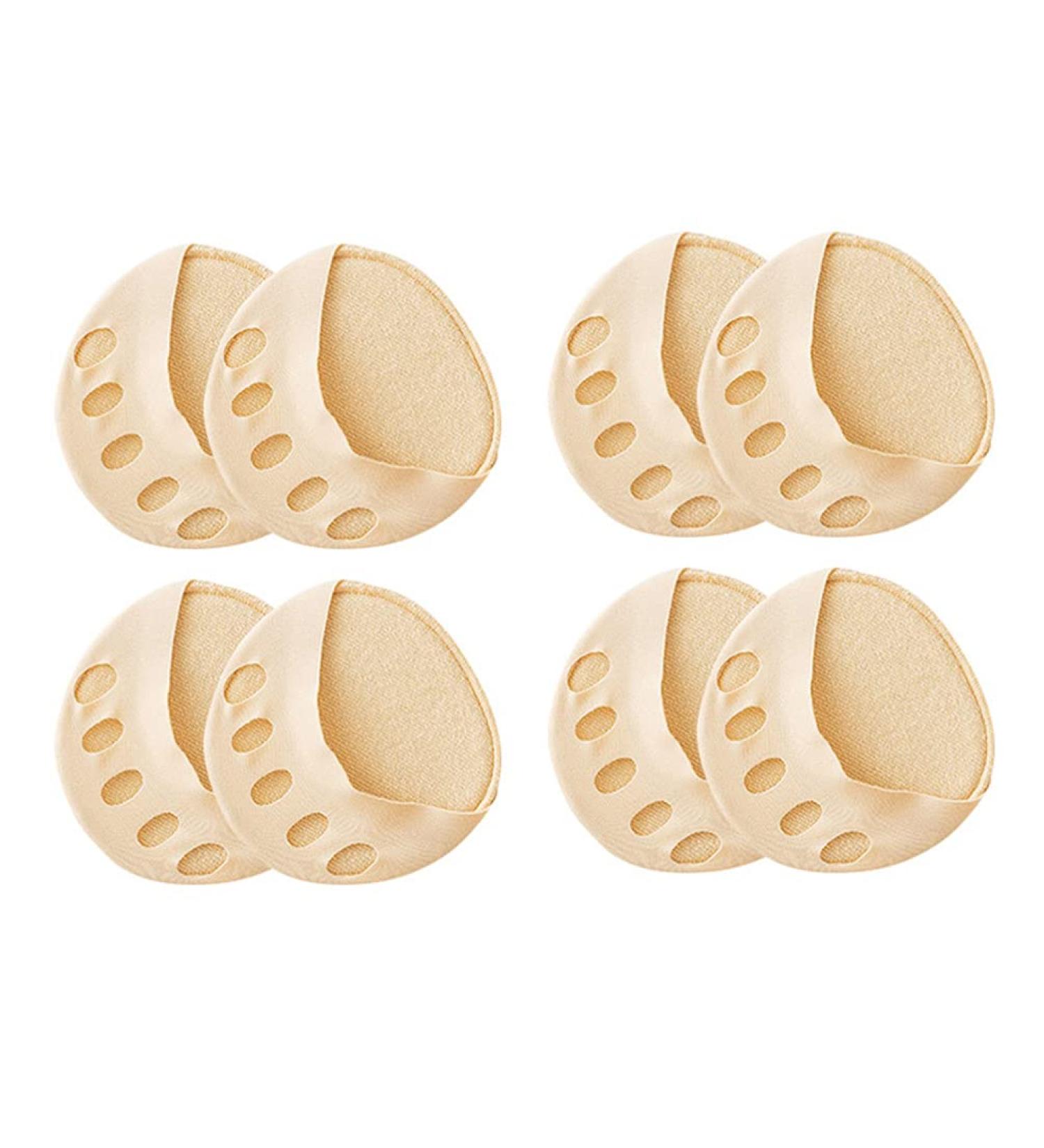 4 Pairs Women's Split Toe Socks - High Heels No Show Cushion Metatarsal Foot Pads - Anti-Slip Cotton Toe Socks - Buy Online on GoSupps.com