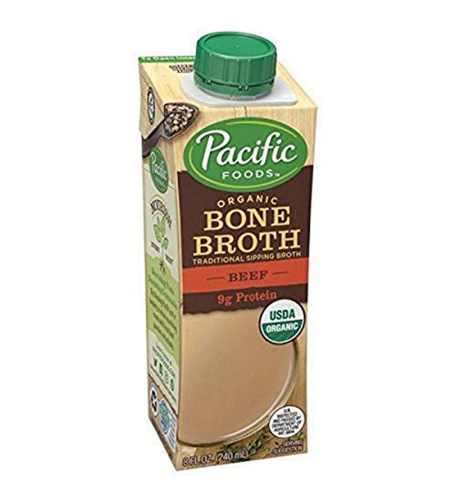 Organic Beef Bone Broth - Pacific Foods 8 oz 12-Pack | 8 Fl Oz (Pack of 12) - Buy Online on GoSupps.com