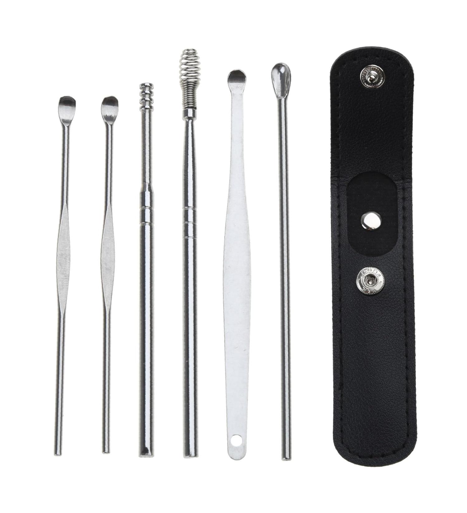 Upgraded Ear Pick Earwax Removal Tool Set Ear Cleaner Ear Curette Ear Wax Remover Tool with Storage Box Stainless Steel Earwax Remover Set Earwax Removal Tool Set Black - Buy Online on GoSupps.com
