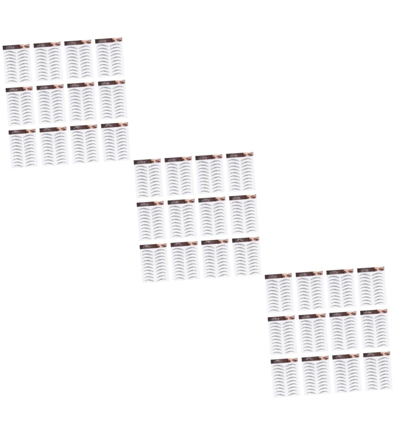  Angoily Angoily 36 Sheets Waterproof Eyebrow Stickers Hair-Like Eyebrow Stencils Eyebrow Transfer Stickers 3D Imitation Eyebrow Stickers - Buy Online on GoSupps.com