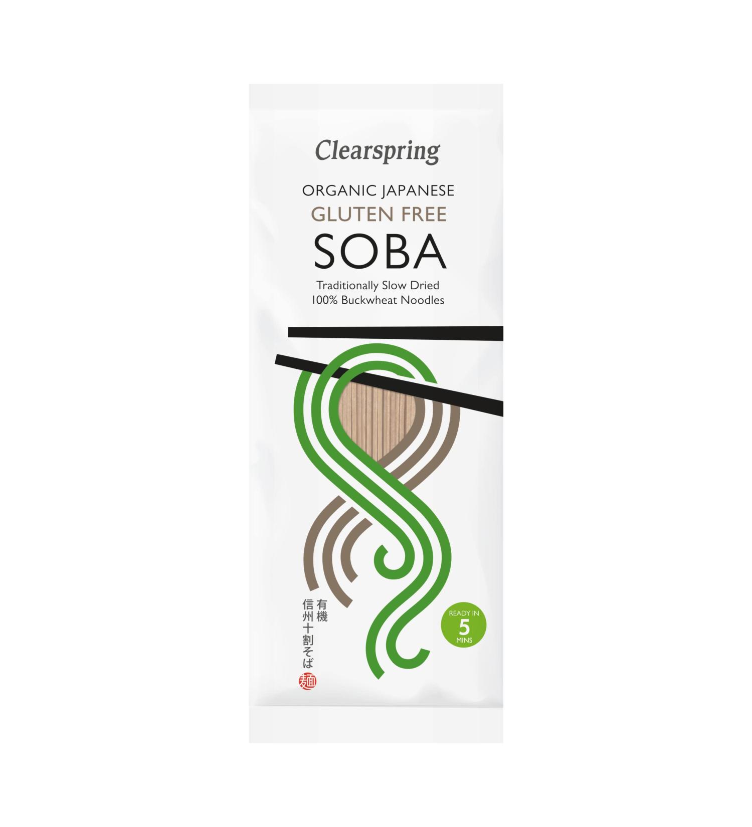 Clearspring Organic Soba Buckwheat Noodles 200g - Premium Quality Japanese Noodles - Buy Online on GoSupps.com