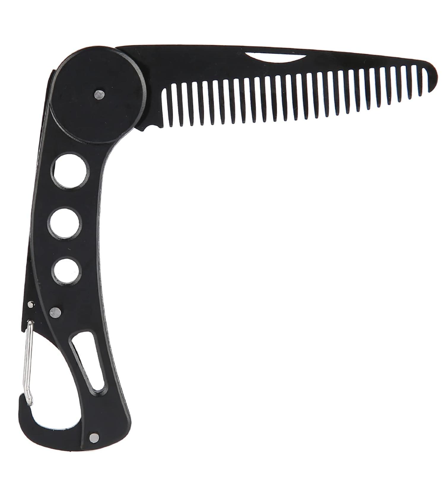 Premium Stainless Steel Foldable Beard Comb for Men | Dekaim Mustache Styling Comb - Buy Online on GoSupps.com