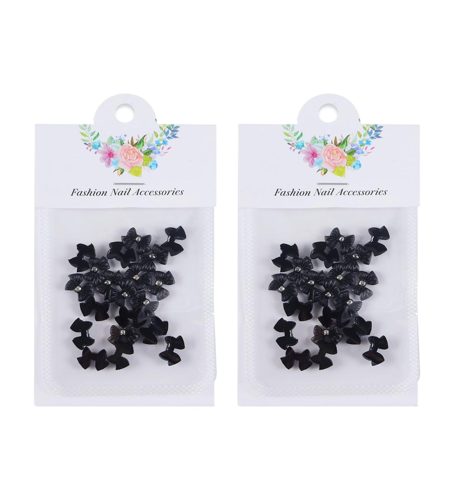 40x Bowknot Nail Nails Art 3D Nail DIY Nails Decorations Jewels Supplies For Acrylic Nails 40x 3d Nails Art Bowknot Nail Nails Decoration Jewels Supplies Black No. 2 - Buy Online on GoSupps.com