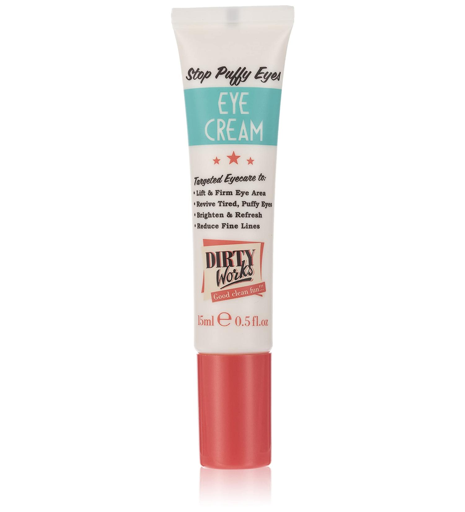 Dirty Works Stop Puffy Eyes Eye Cream - Peptide-Infused Brightening & Tightening Formula for Dark Circles - Fast International Shipping - Buy Online on GoSupps.com