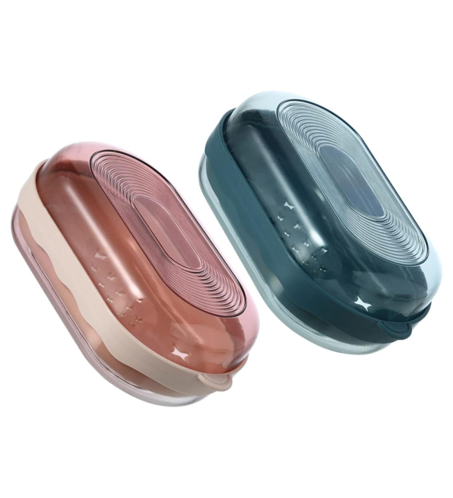 GAXIRE 2pcs Box Soap Box Portable Soap Dish Toilet Soap Holder Soap Dish with Cover Bar Soap Holder for Shower Kitchen Soap Holder Soap Dish with Lid Trays Toiletries Household Pp Travel - Buy Online on GoSupps.com