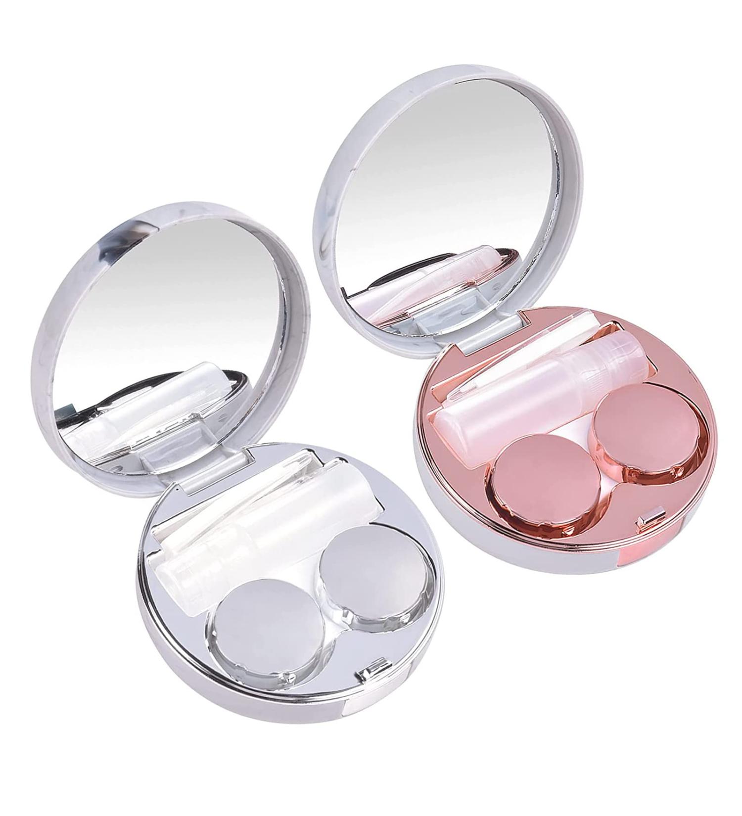 Exbrith 2-Piece Mini Contact Lens Box with Mirror | Reusable Contact Lens Container for Travel & Home Storage - Buy Online on GoSupps.com