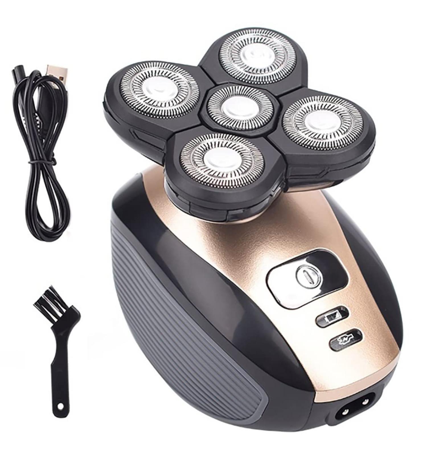 Buy 5 in 1 Electric Razor for Men - Rechargeable Bald Head Shaver & Grooming Kit | Standard Gold - Buy Online on GoSupps.com