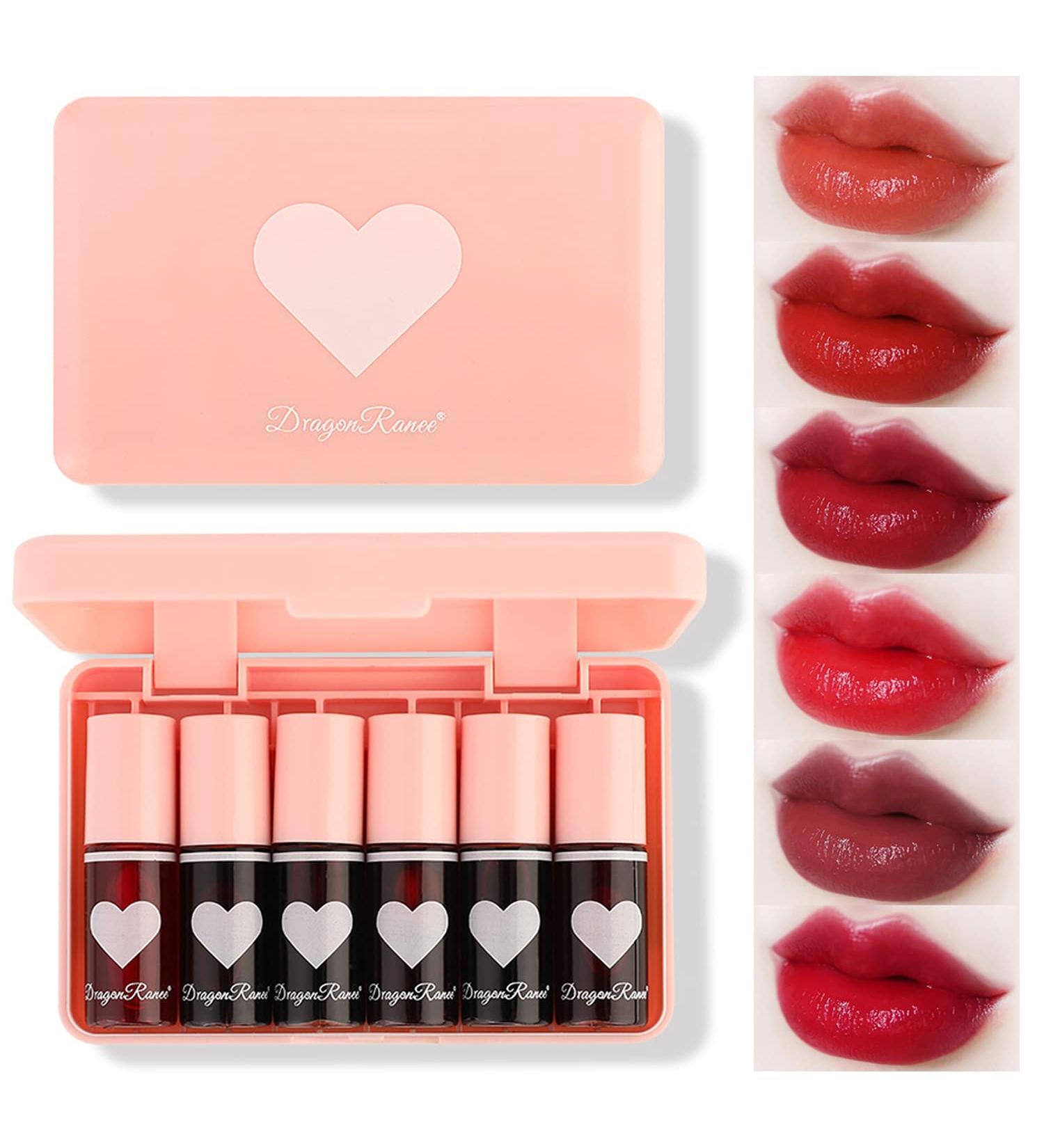 Yasovigi 6 PCS Lip Stain Tint Set - Plumping, Hydrating Lip Gloss & Liquid Lipstick - Waterproof & Multi-use for Lips and Cheeks - Buy Online on GoSupps.com