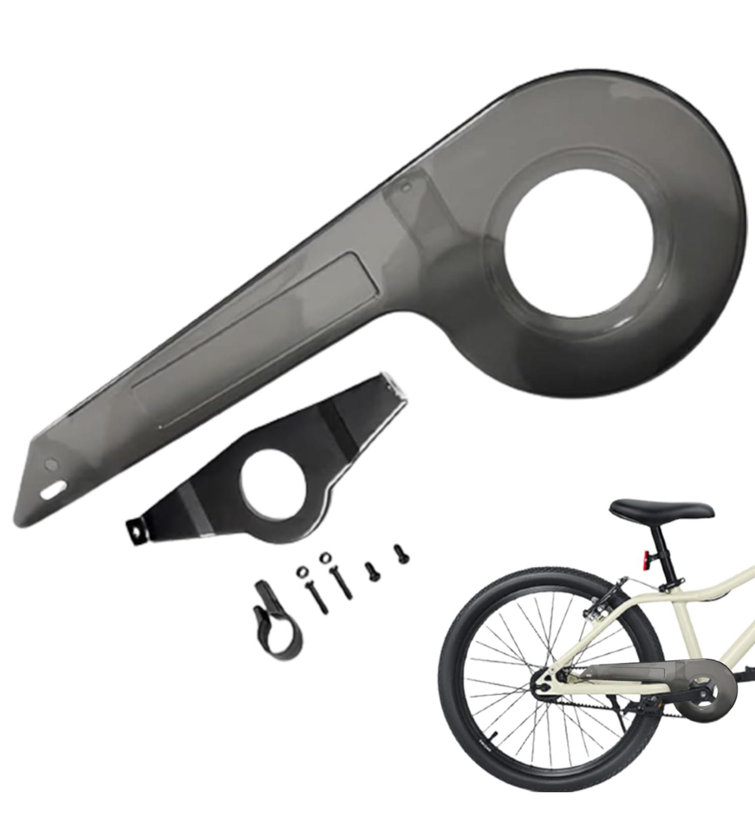 Bicycle Chain Guard for 32-36 Teeth | Universal Kids Bike Chain Cover | Sturdy Transparent Black Accessory - Buy Online on GoSupps.com